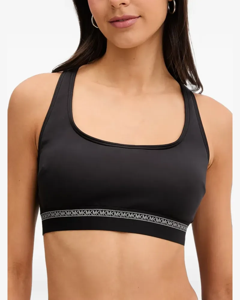 Michael Kors Bikinioberteil mit Logo-Bändern - Schwarz Schwarz