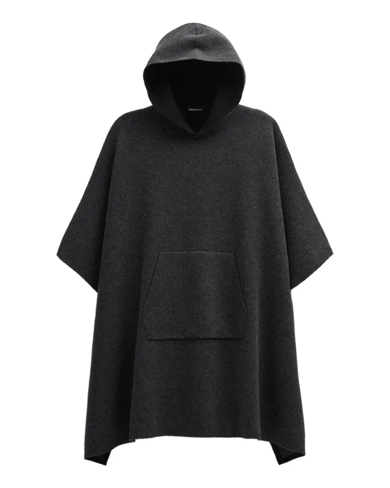 James Perse hooded wool poncho - Grau Grau