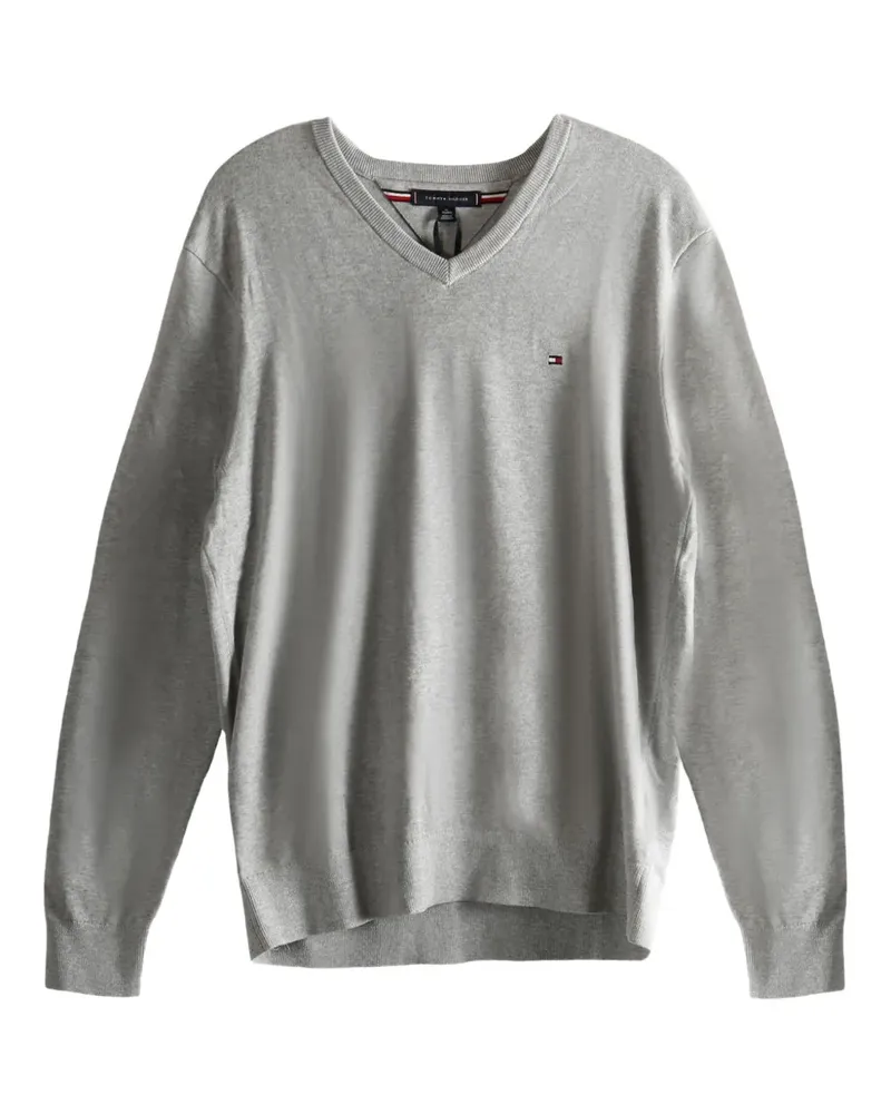 Tommy Hilfiger MW14745-P01 Pullover mit V-Ausschnitt - Grau Grau