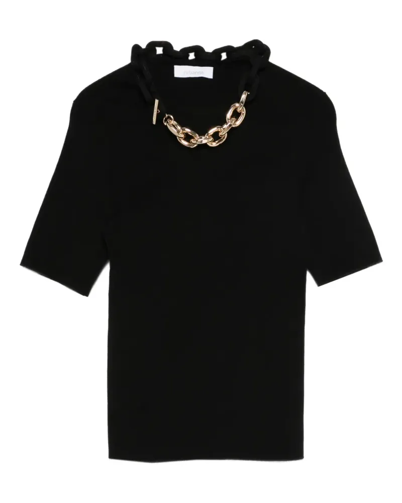 Paco Rabanne chain-detail T-shirt - Schwarz Schwarz