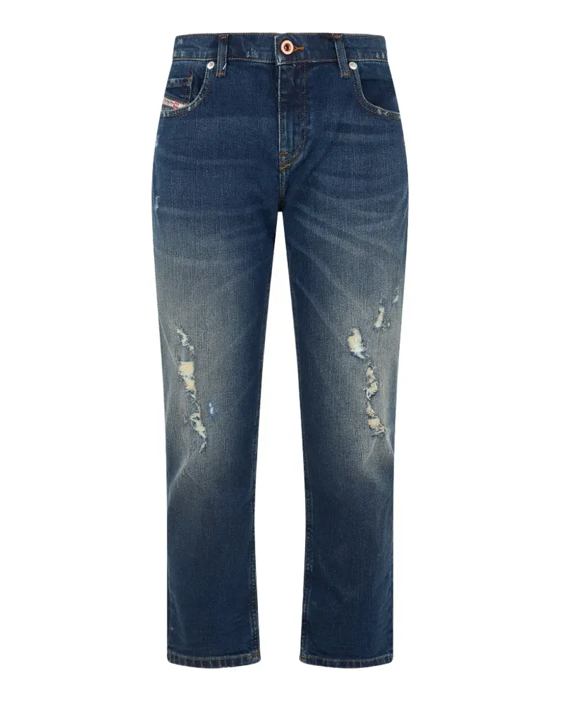 Diesel distressed frayed jeans - Blau Blau