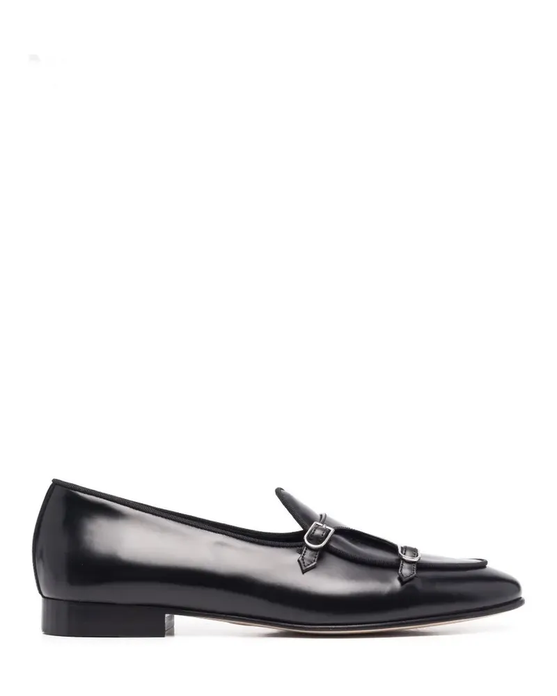 Edhèn Milano Monk-Schuhe mit doppelter Schnalle - Schwarz Schwarz