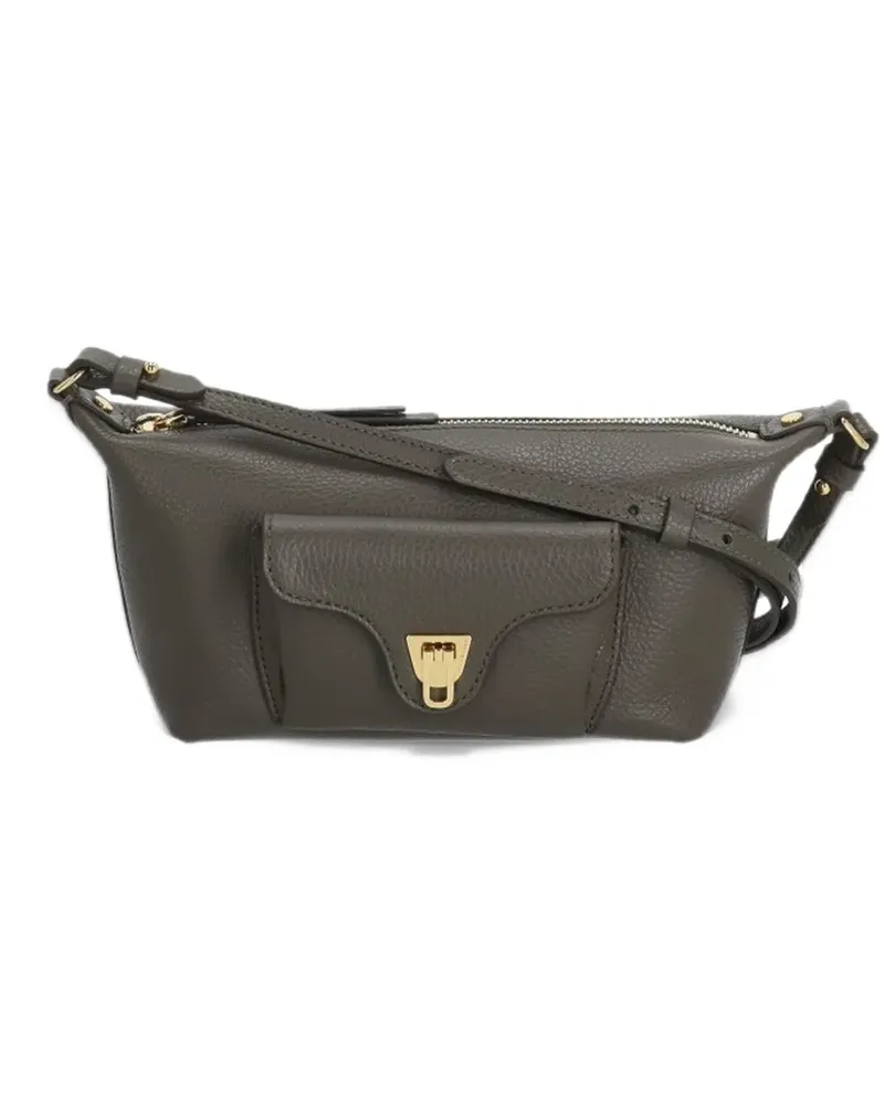 Coccinelle pebbled leather shoulder bag - Grau Grau