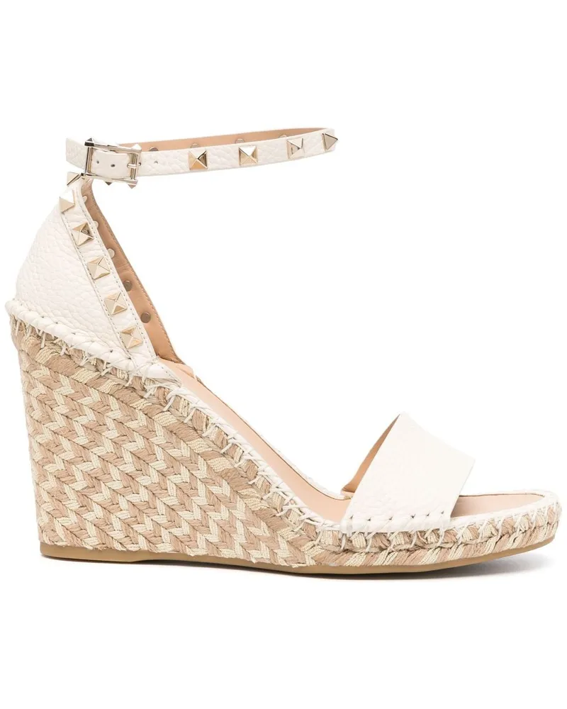 Valentino Garavani Rockstud Wedge-Espadrilles 105mm - Nude Nude