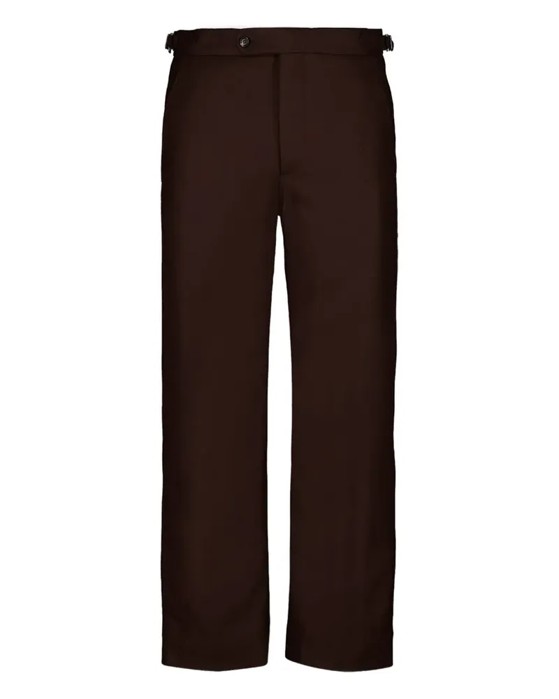 BODE side-buckle trousers - Braun Braun