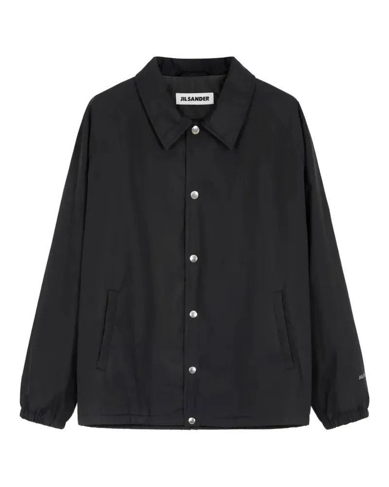 Jil Sander Jacke mit Raglanärmeln und Druckknöpfen - Schwarz Schwarz