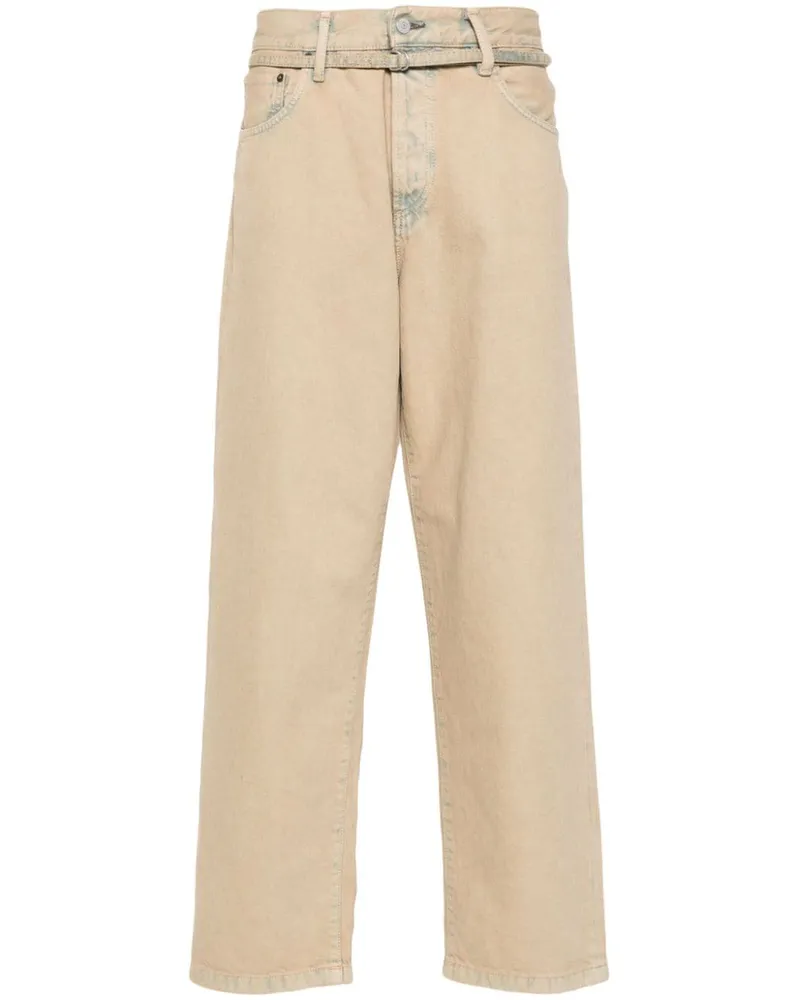 Acne Studios Gerade Jeans mit Gürtel - Nude Nude