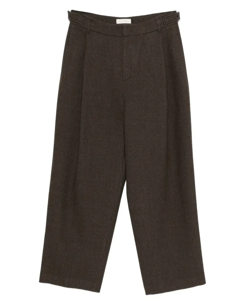 AMOMENTO Plissierte Hose - Braun Braun