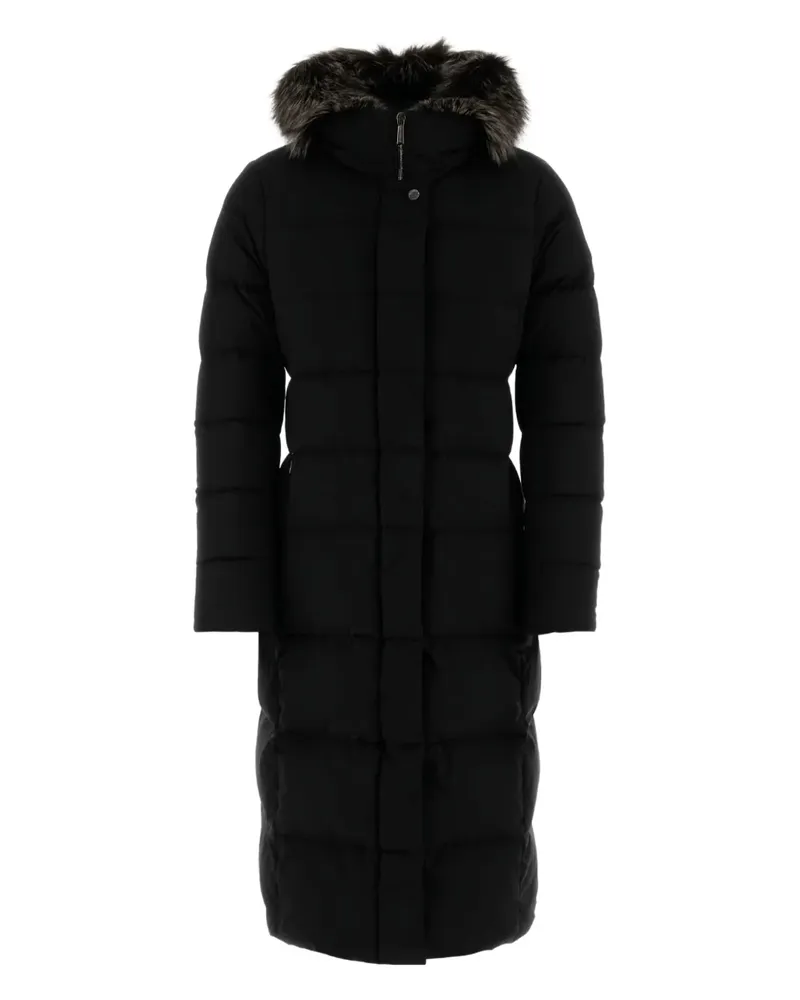 MOORER Daunenjacke mit Pelzbesatz - Schwarz Schwarz