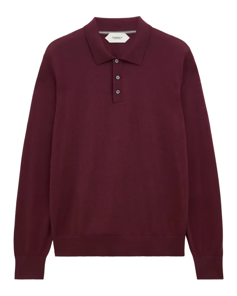 Pringle of Scotland Geknöpfter Merinopullover - Rot Rot