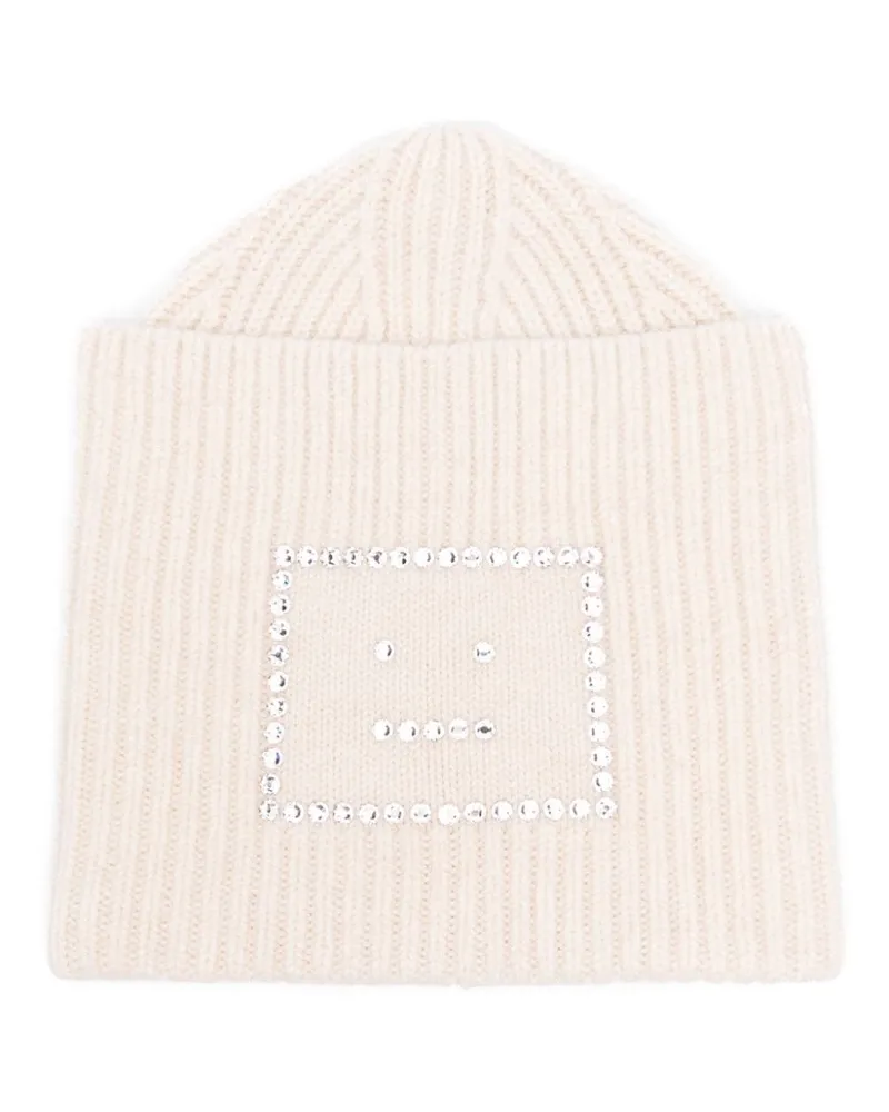 Acne Studios Beanie mit Kristallen Nude