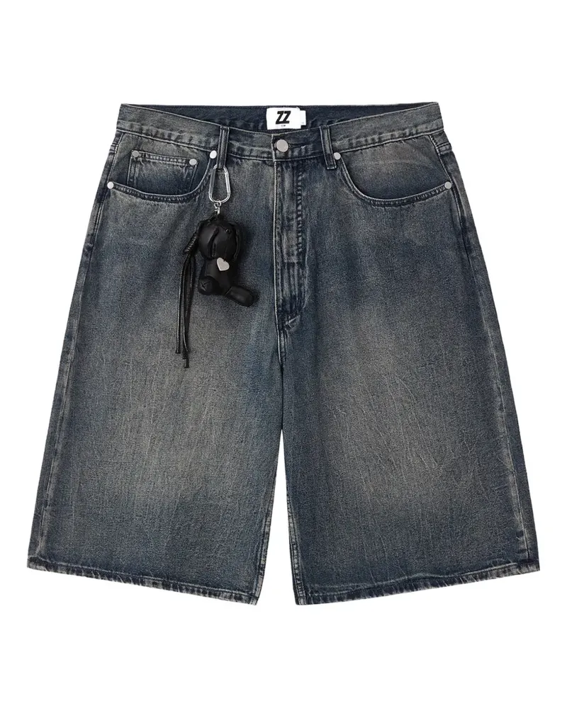 Izzue puppet-detail denim shorts - Blau Blau