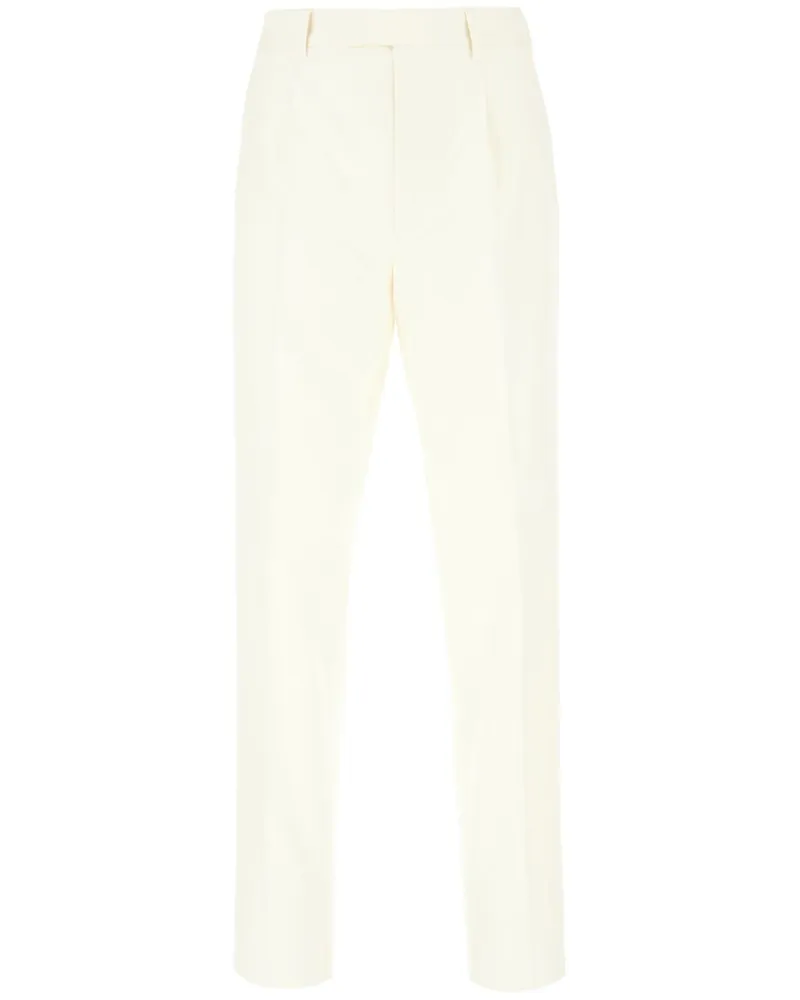 Ermenegildo Zegna Tapered-Hose mit Bügelfalten - Weiß Weiß