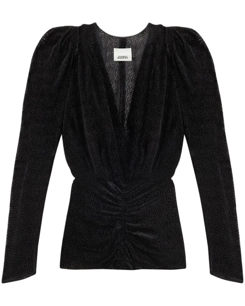 Isabel Marant Marlin Bluse - Schwarz Schwarz