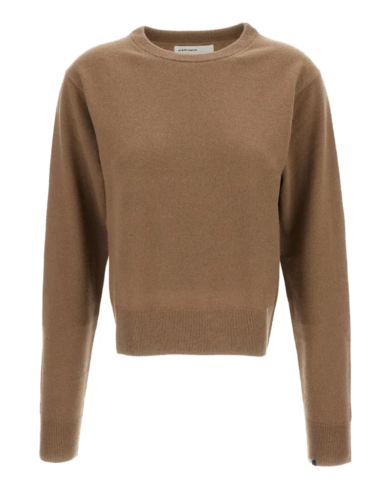 extreme cashmere crew-neck ribbed-trim sweater - Braun Braun