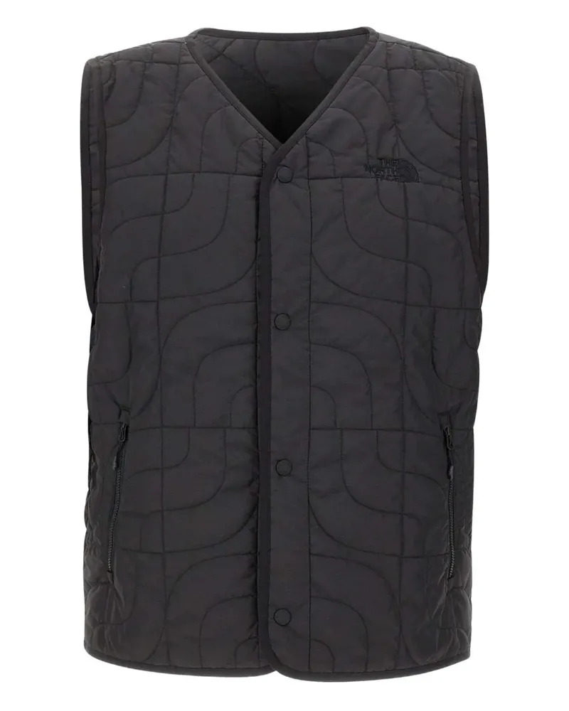 The North Face Gesteppte Jacke mit Druckknopf - Schwarz Schwarz