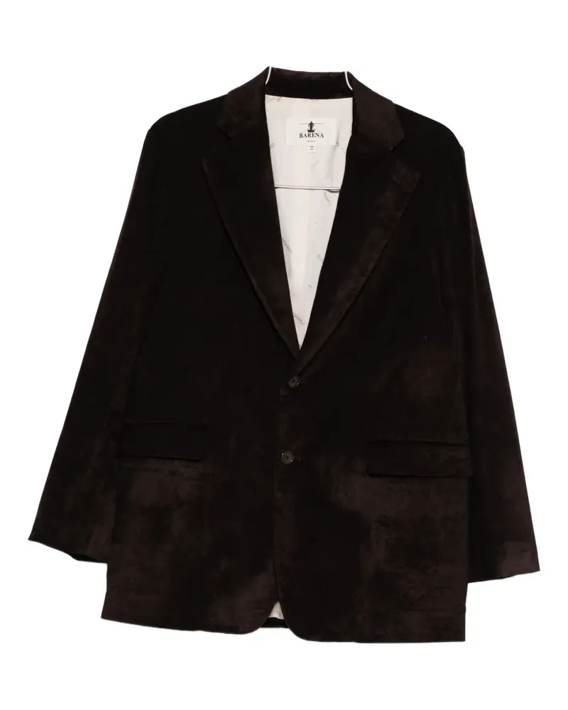 BARENA velvet two-button jacket - Braun Braun