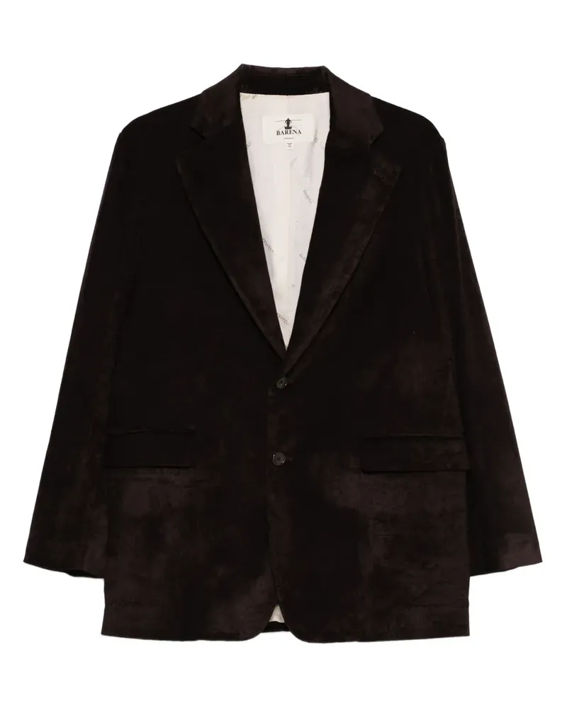 BARENA velvet two-button jacket - Braun Braun