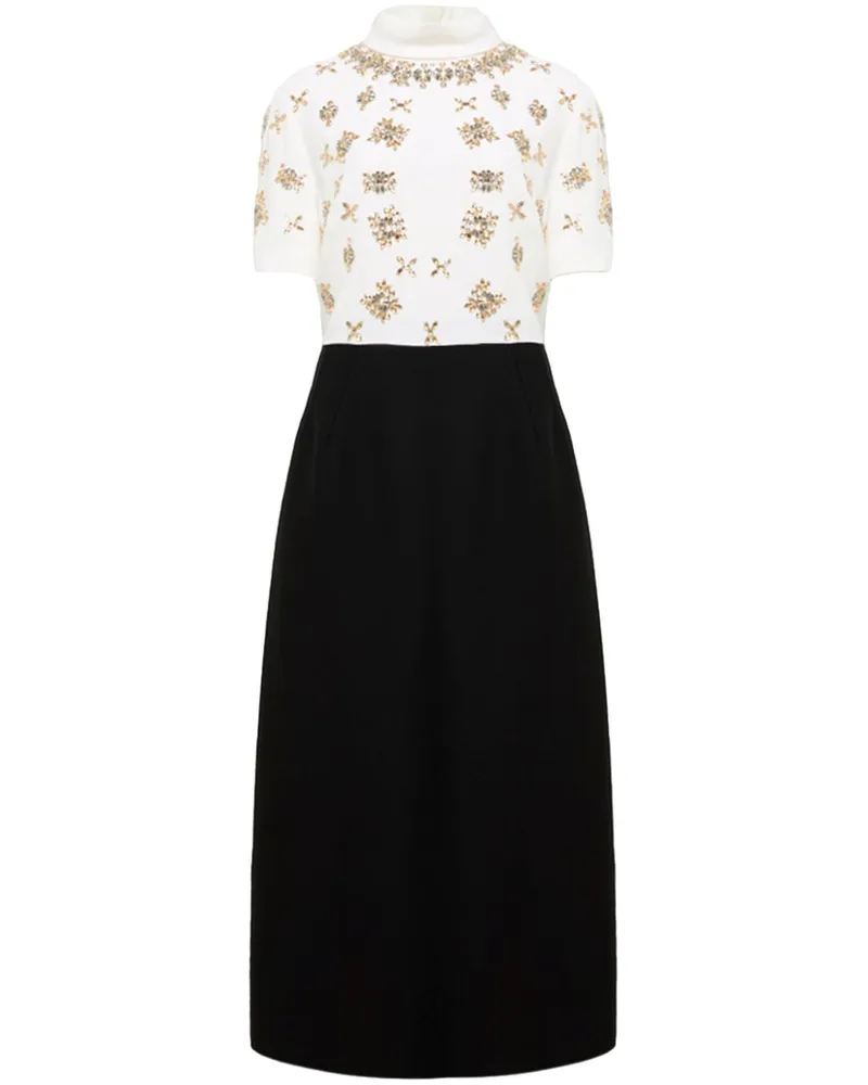 Dice Kayek Midikleid mit Kristallen - Schwarz Schwarz