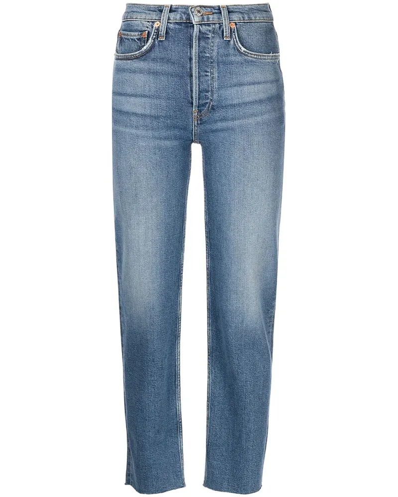 RE/DONE Stobe Pipe Jeans Blau