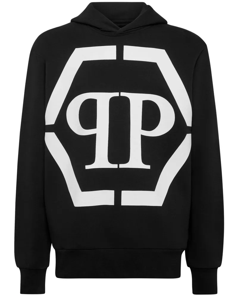 Philipp Plein Hoodie mit Logo-Print - Schwarz Schwarz