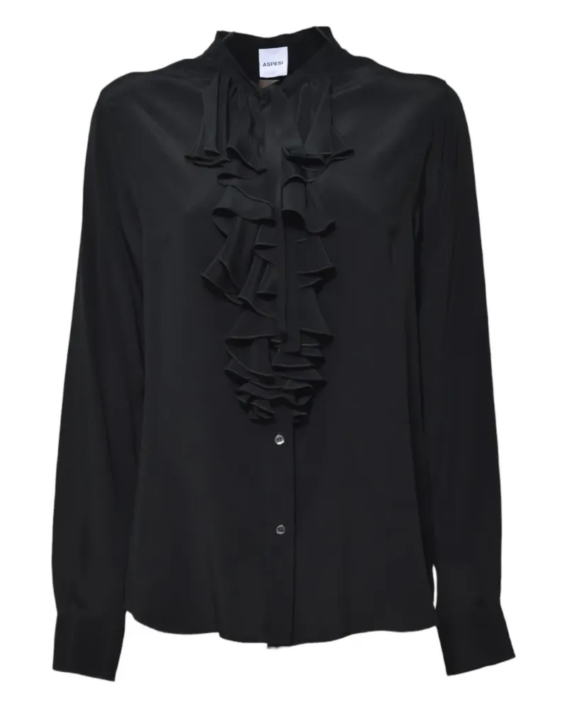 ASPESI Gerüschtes Hemd - Schwarz Schwarz