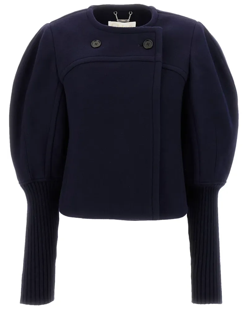 Chloé Boxy Jacke - Blau Blau