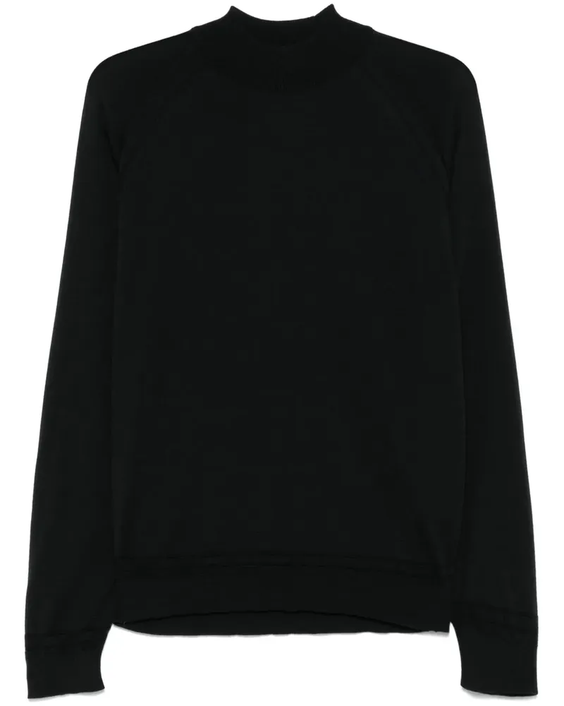 HUGO BOSS Fein gestrickter Pullover - Blau Blau