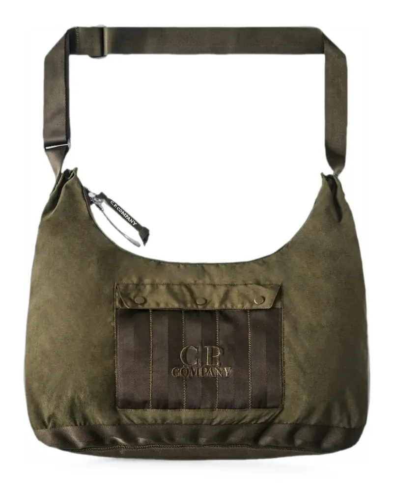C.P. Company logo-embroidered shoulder bag - Grün Grün