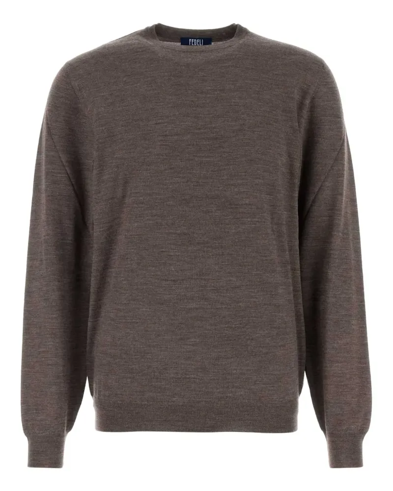 Fedeli Pullover mit rundem Ausschnitt - Braun Braun