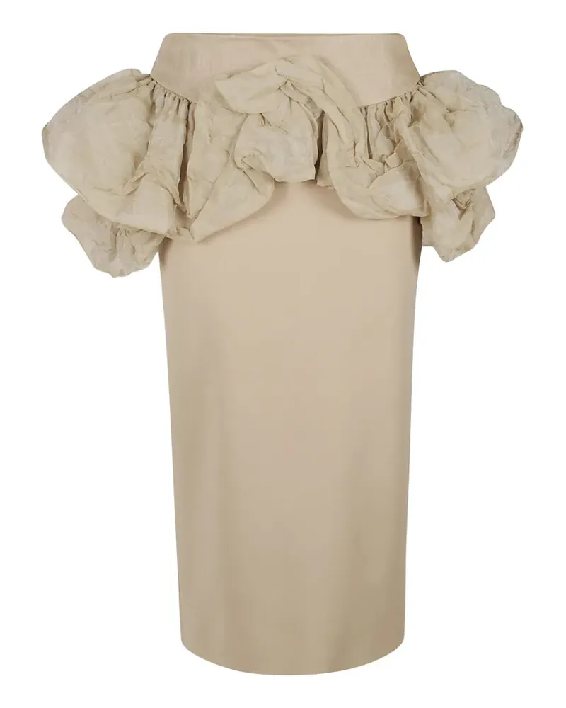 Max Mara ruffle-detail midi skirt - Nude Nude