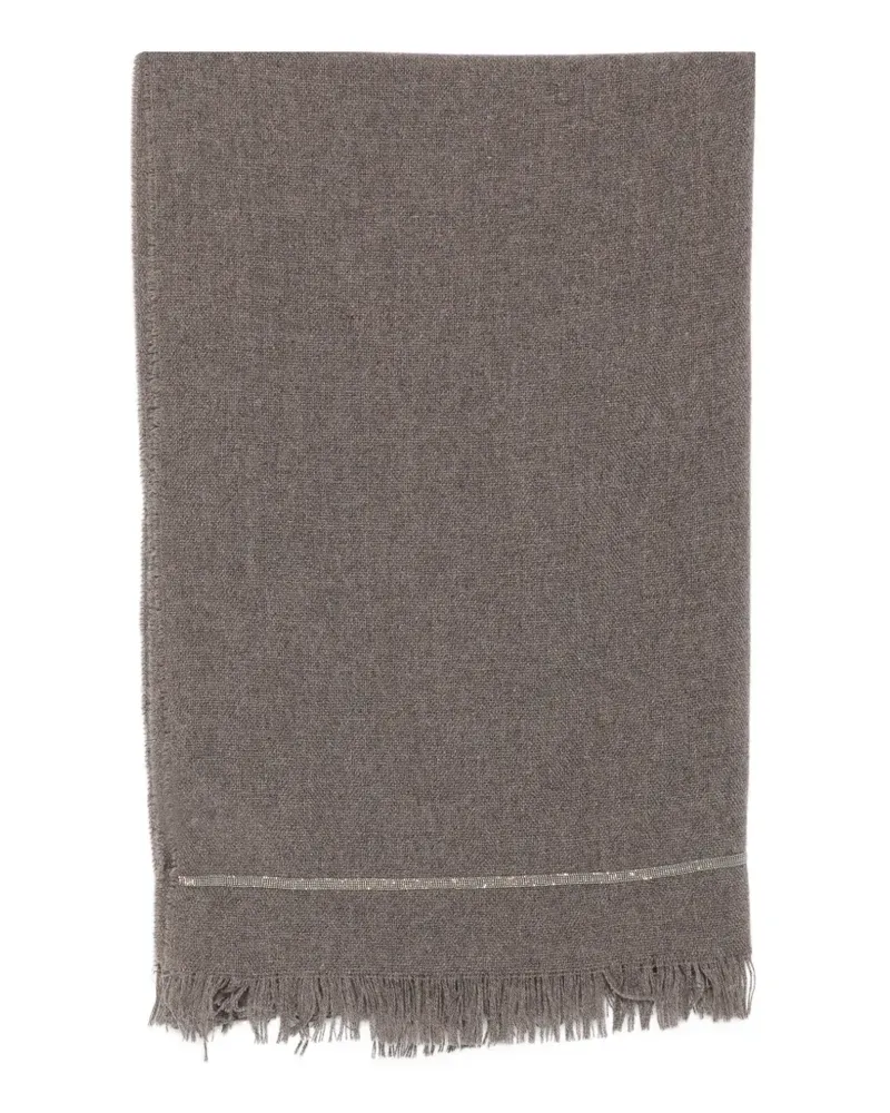 Fabiana Filippi Schal mit Monili-Besatz - Grau Grau