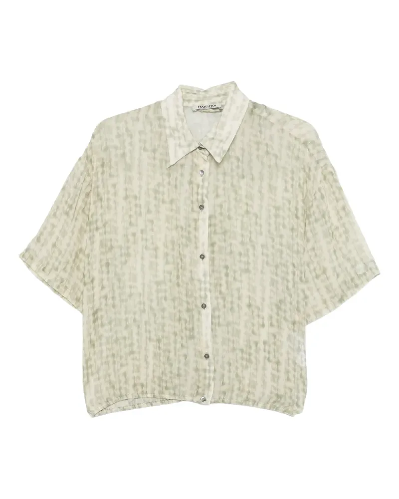 MAX&MOI abstract-print short-sleeve shirt - Nude Nude