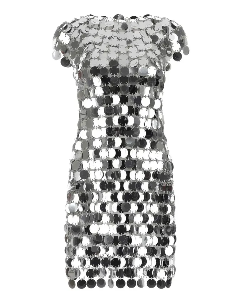 Paco Rabanne Sparkle Disc mini dress - Silber Silber