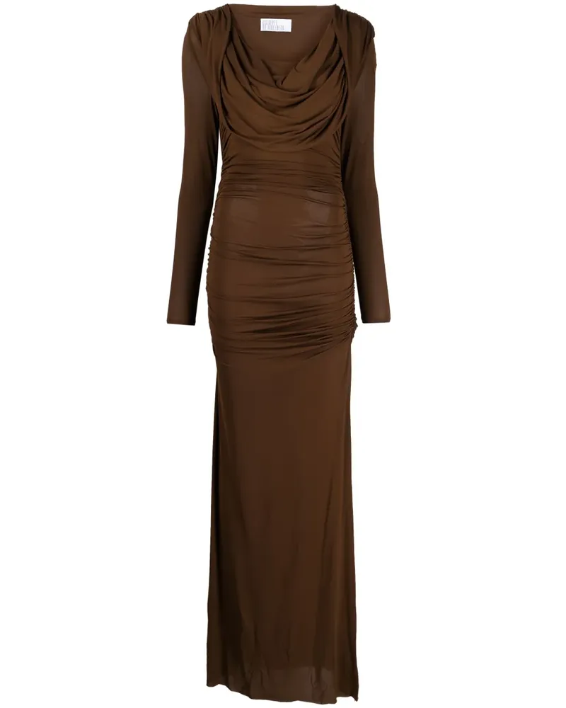 Giuseppe di Morabito Kleid mit Schalkragen - Braun Braun