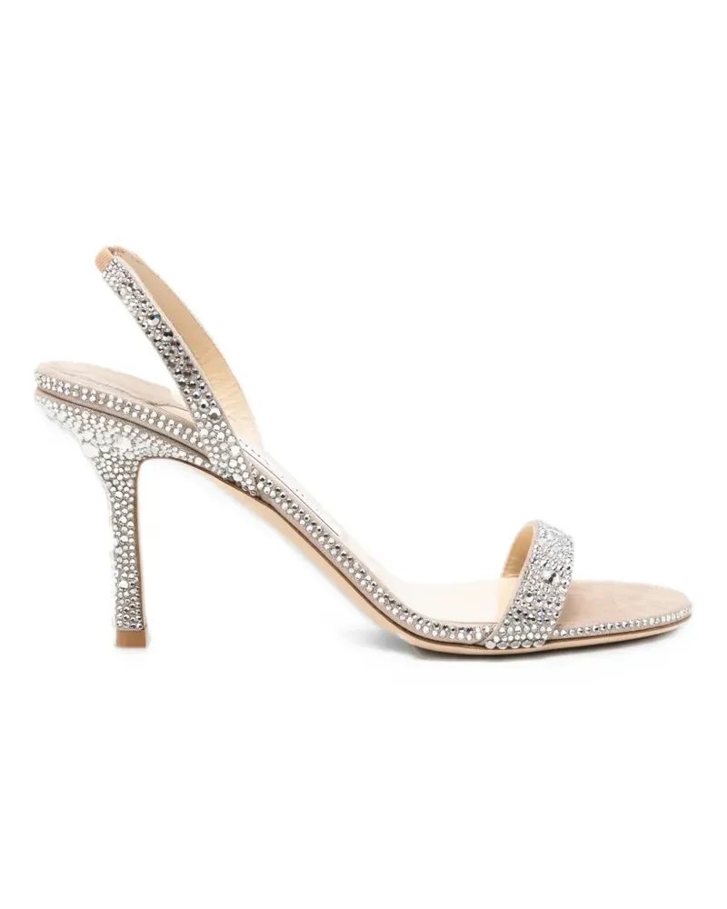 Jimmy Choo Jenn 85 crystal-embellished slingback sandals - Nude Nude