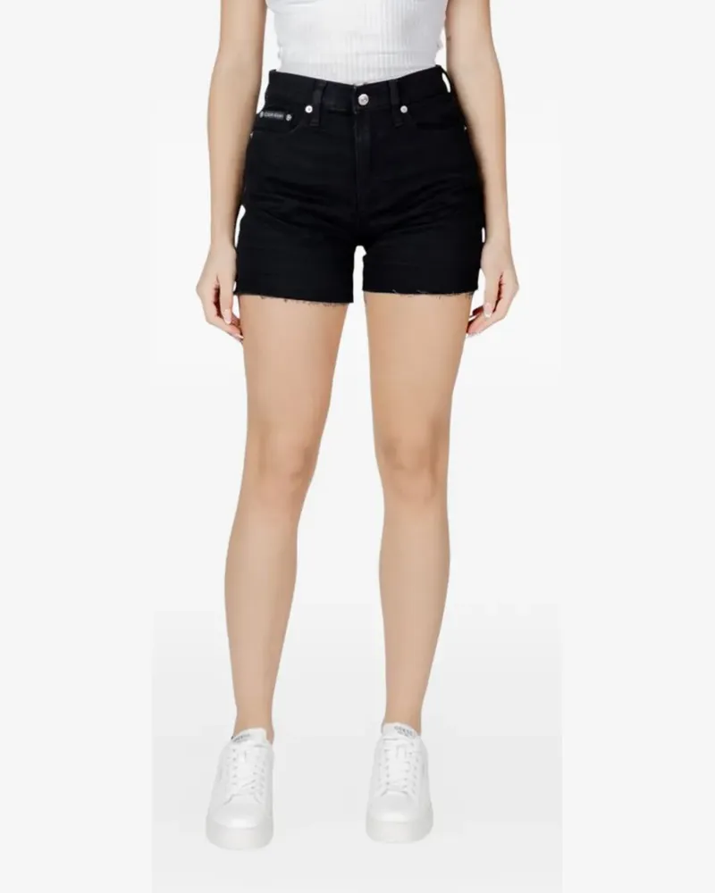 Calvin Klein high-waisted frayed shorts - Schwarz Schwarz