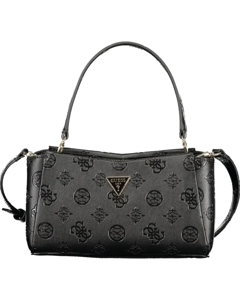 Guess embossed logo tote bag - Schwarz Schwarz