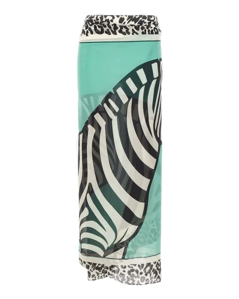 MC2 Saint Barth Thai Pareo mit Zebra-Print - Grün Grün