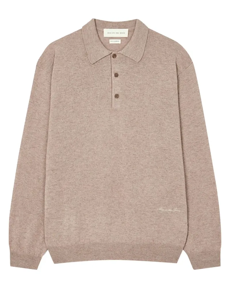 ManOnTheBoon Gestricktes Poloshirt - Nude Nude