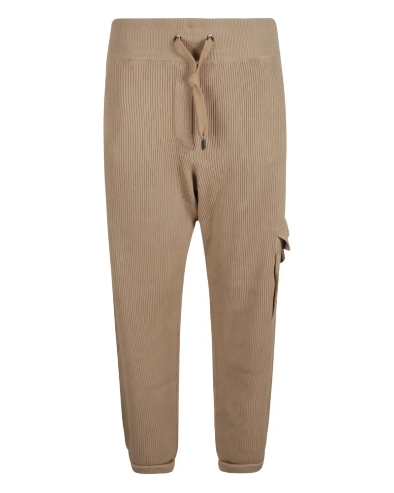 Brunello Cucinelli ribbed drawstring-waistband track pants - Braun Braun