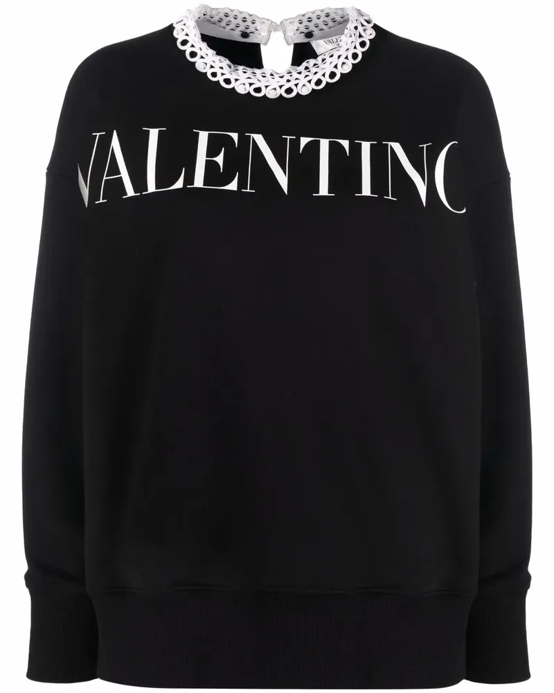 Valentino Garavani Sweatshirt mit Logo-Print - Schwarz Schwarz