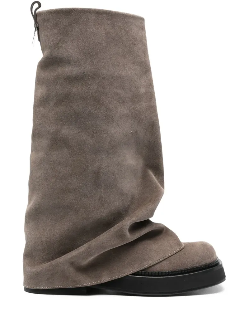 ATTICO Geraffte Robin Stiefel - Grau Grau