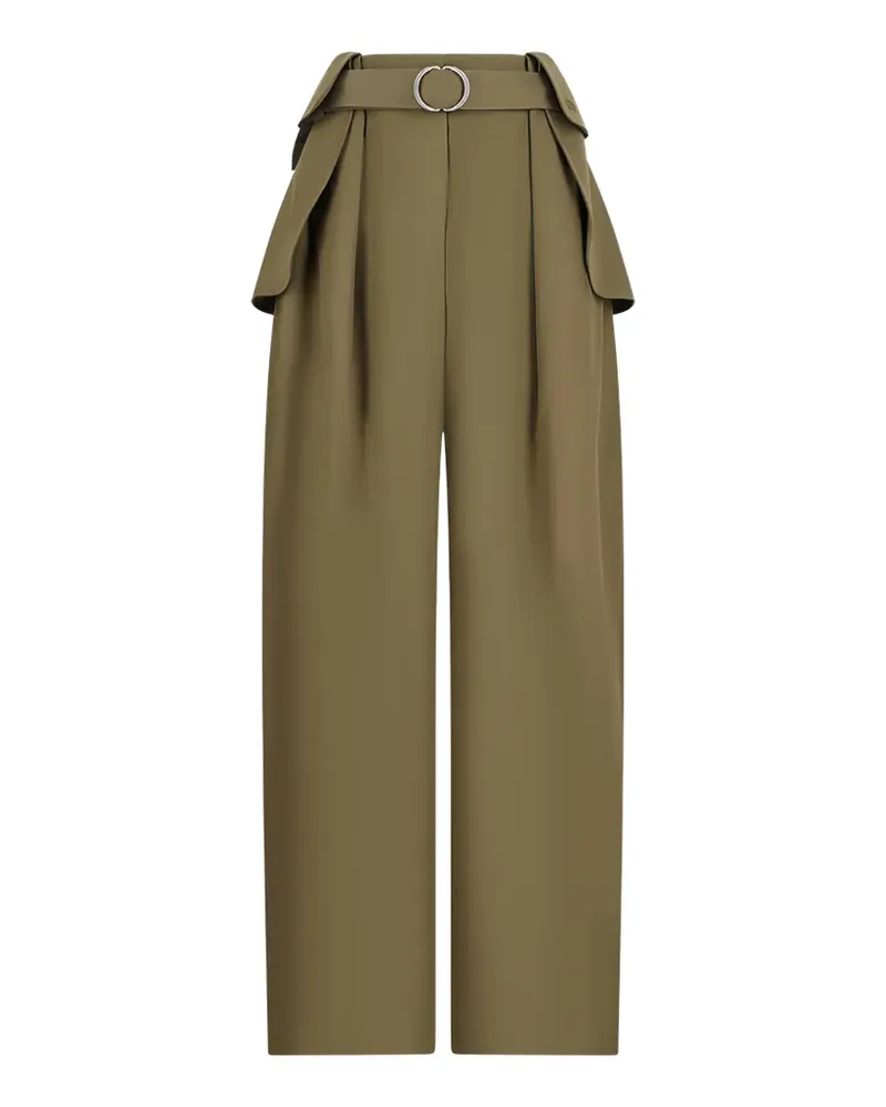 Loewe belted pleated cargo-pants - Grün Grün