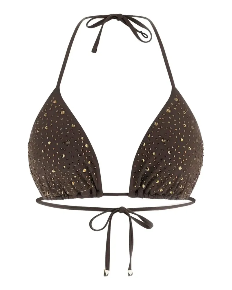 Guess rhinestone-embellished triangle bikini top - Braun Braun