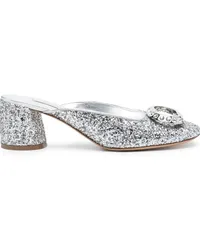 Casadei Ring Cleo Mules 50mm Silber