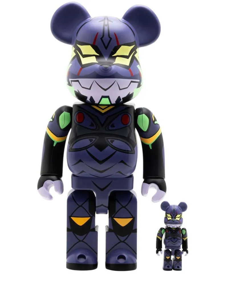 Medicom Toy Evangelion Unit 13 New Paint Version BE@RBRICK 100% und 400% Figuren-Set Violett