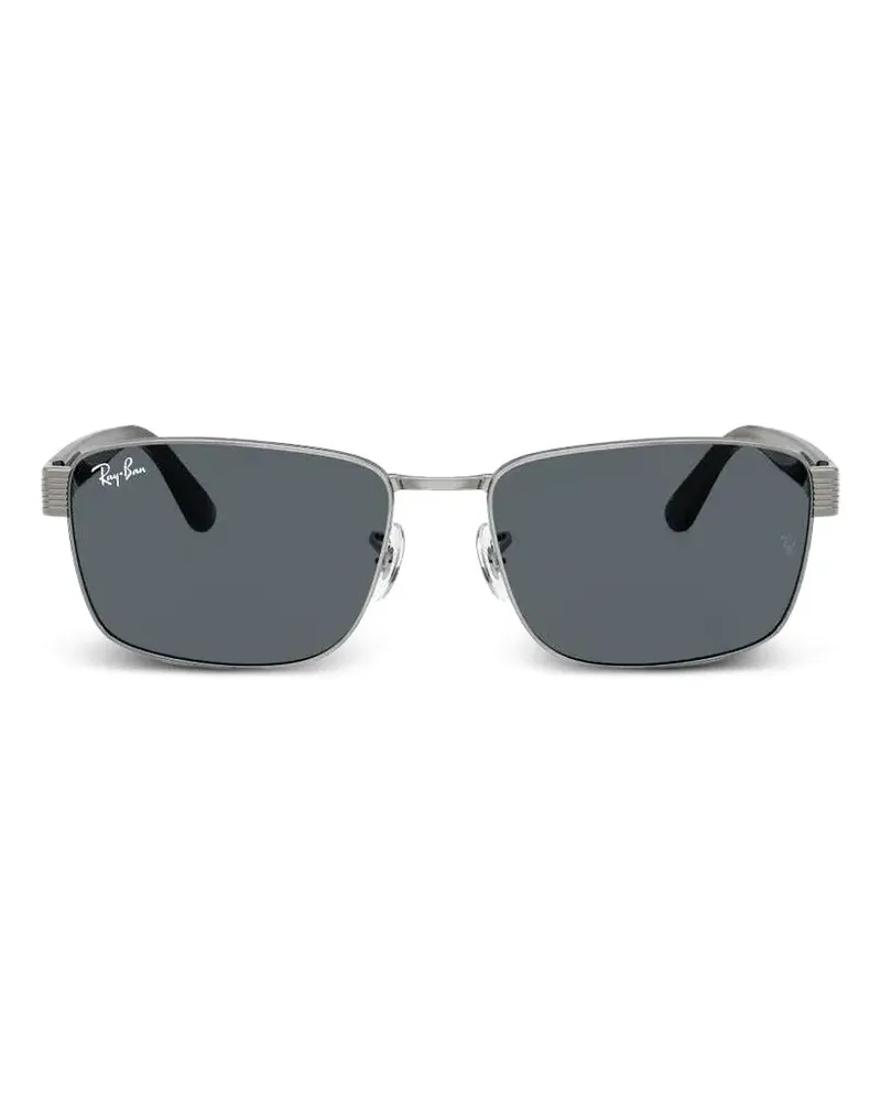 Ray Ban rectangle-frame sunglasses - Silber Silber