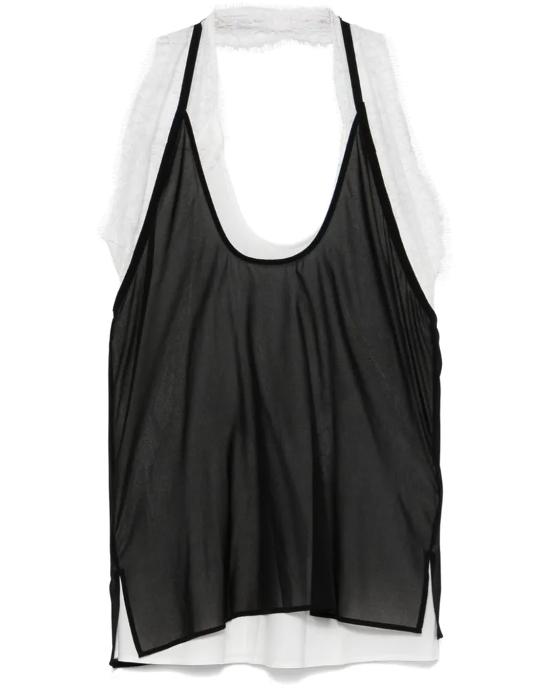 Helmut Lang Lace Dancer Oberteil - Schwarz Schwarz