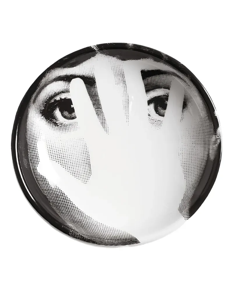 Fornasetti Teller mit Print - Weiß Weiß